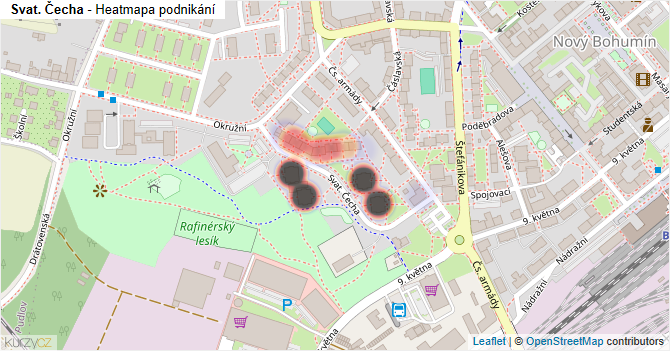 Svat. Čecha - mapa podnikání