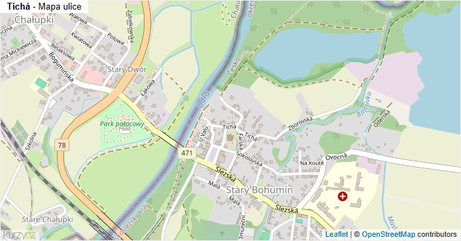 Tichá - mapa ulice