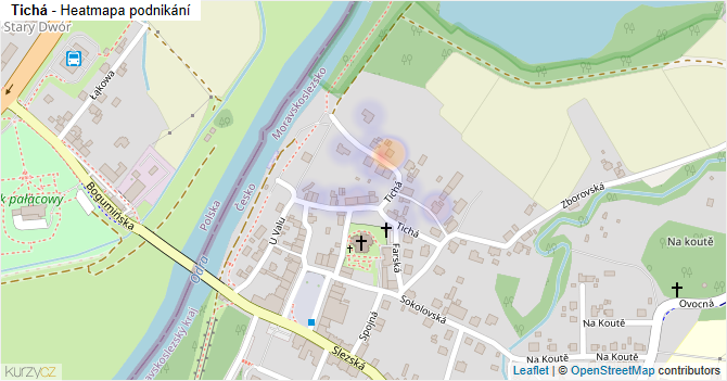 Tichá - mapa podnikání