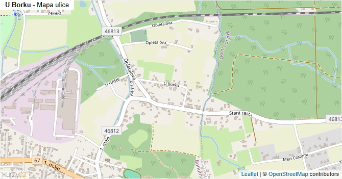 U Borku - mapa ulice