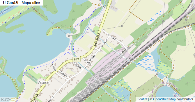 U Garáží - mapa ulice