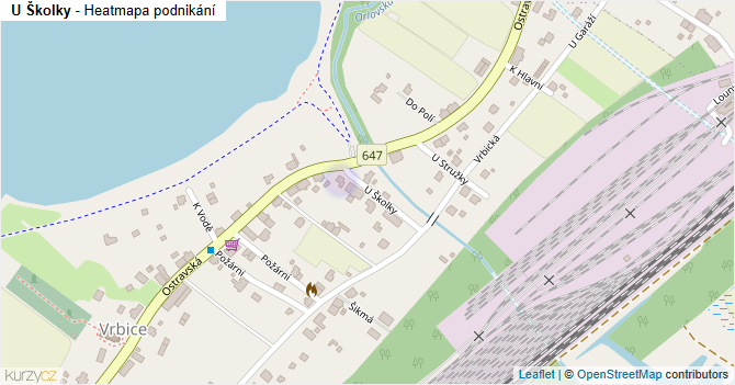 U Školky - mapa podnikání