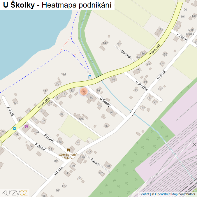 Mapa U Školky - Firmy v ulici.