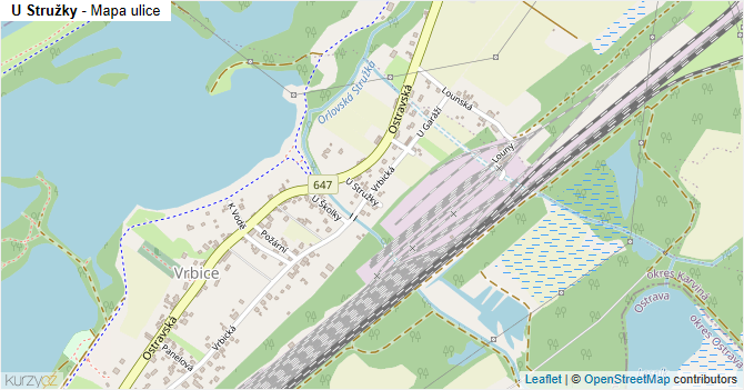 U Stružky - mapa ulice