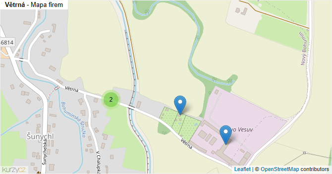 Větrná - mapa firem
