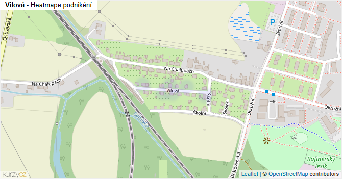 Vilová - mapa podnikání