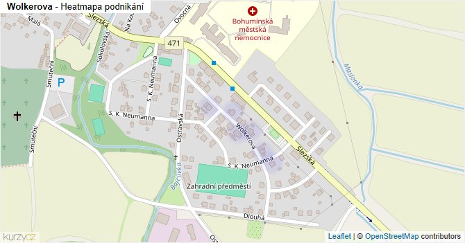 Wolkerova - mapa podnikání
