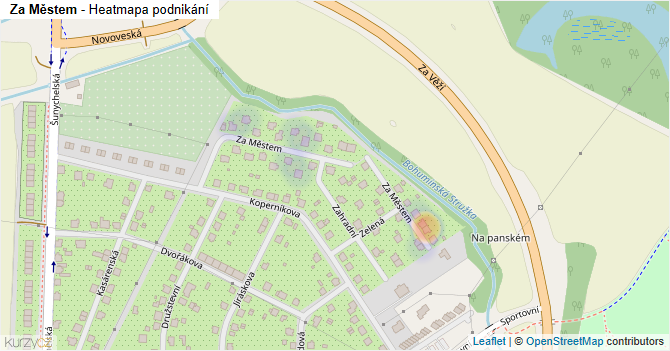 Za Městem - mapa podnikání