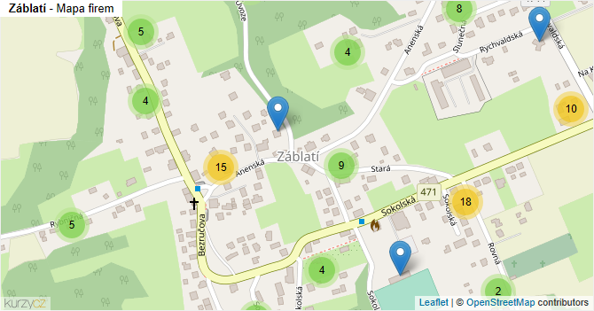 Záblatí - mapa firem