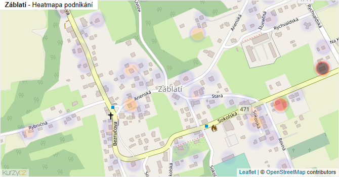 Záblatí - mapa podnikání