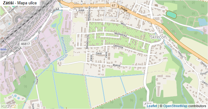 Zátiší - mapa ulice