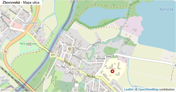 Zborovská - mapa ulice