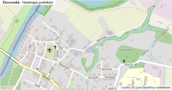 Zborovská - mapa podnikání