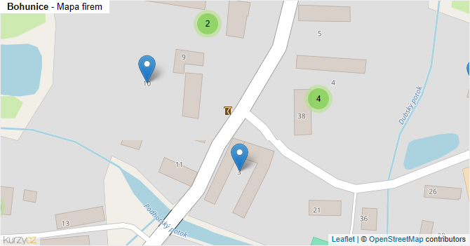 Bohunice - mapa firem