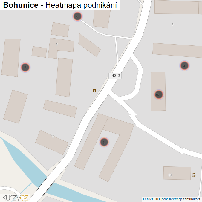 Mapa Bohunice - Firmy v obci.