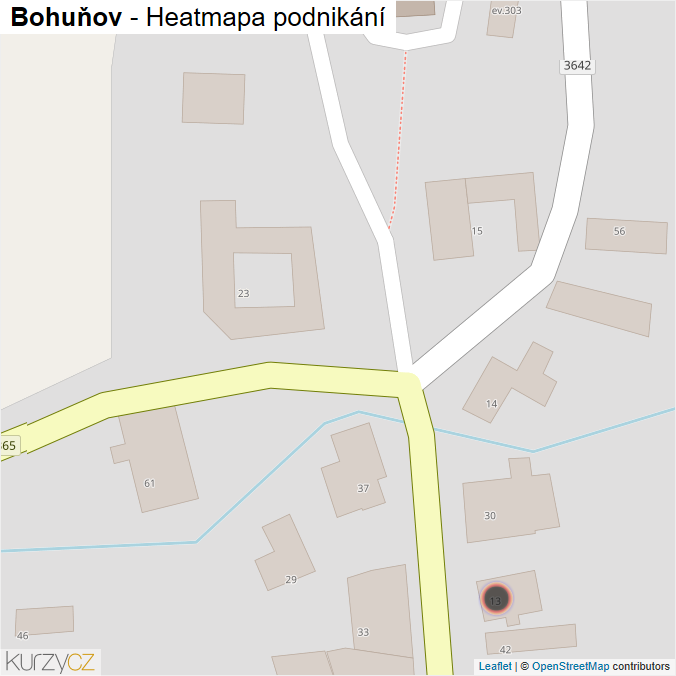 Mapa Bohuňov - Firmy v obci.