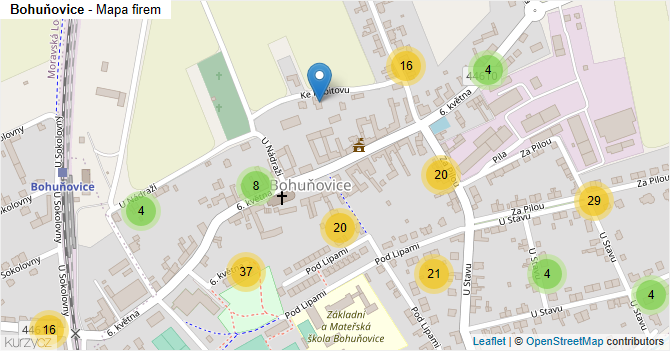 Bohuňovice - mapa firem