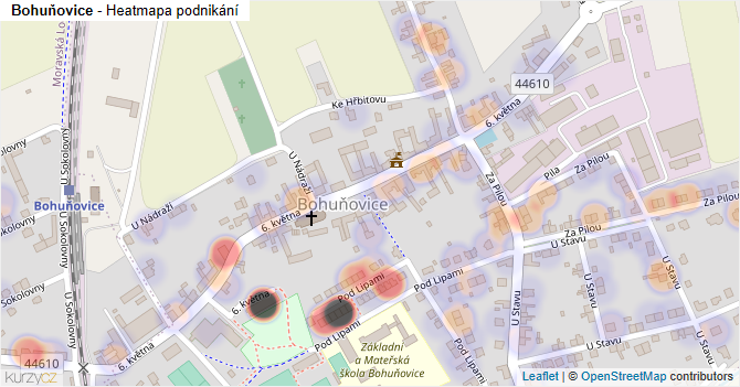 Bohuňovice - mapa podnikání