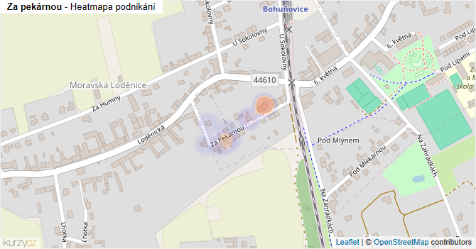 Za pekárnou - mapa podnikání