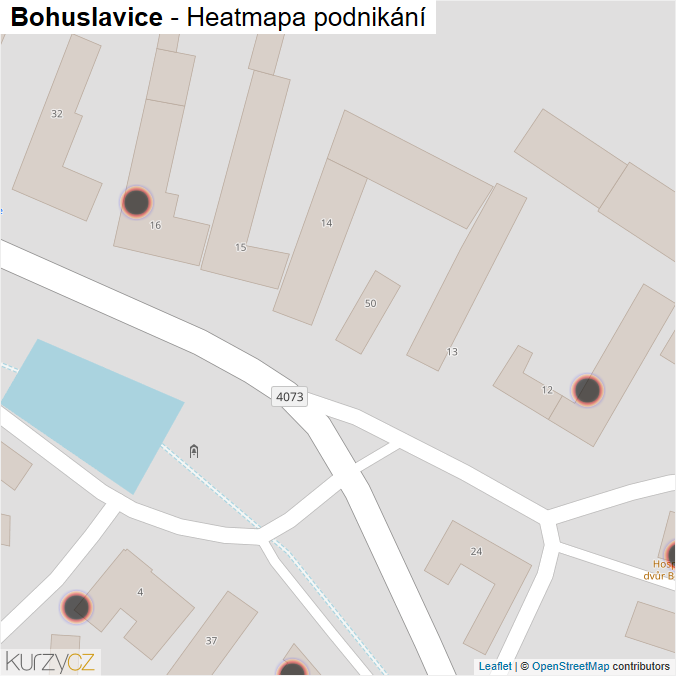 Mapa Bohuslavice - Firmy v obci.