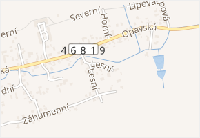 Lesní v obci Bohuslavice - mapa ulice