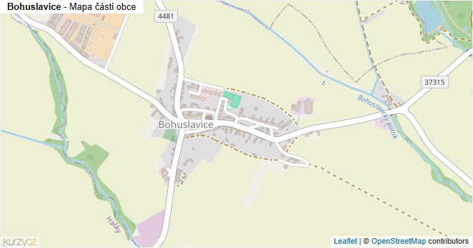 Bohuslavice - mapa části obce