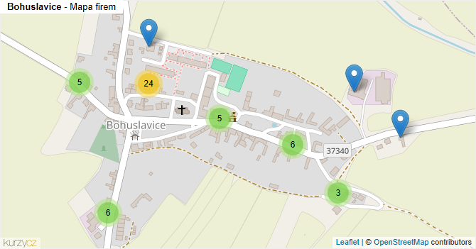 Bohuslavice - mapa firem