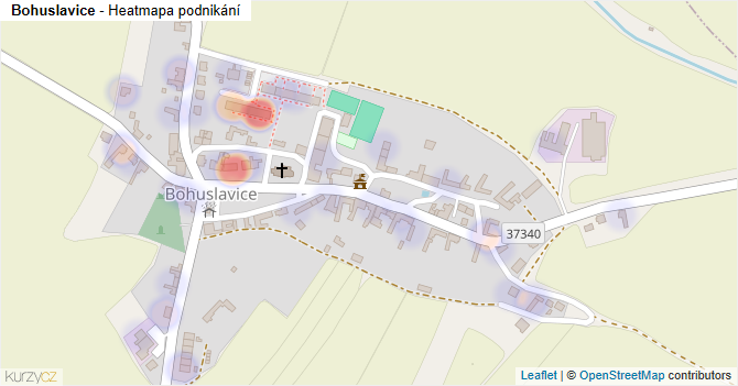 Bohuslavice - mapa podnikání
