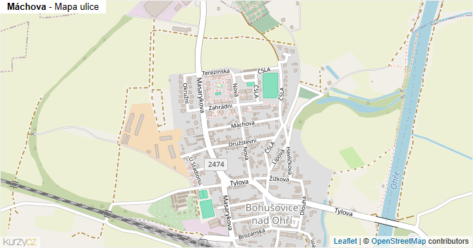 Máchova - mapa ulice