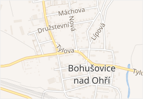 Tylova v obci Bohušovice nad Ohří - mapa ulice