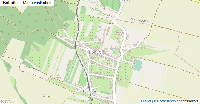 Bohutice - mapa části obce