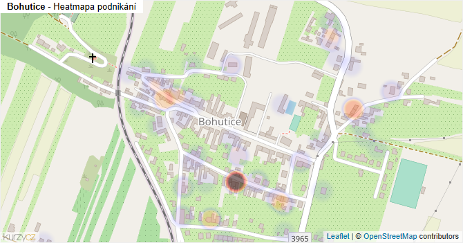 Bohutice - mapa podnikání