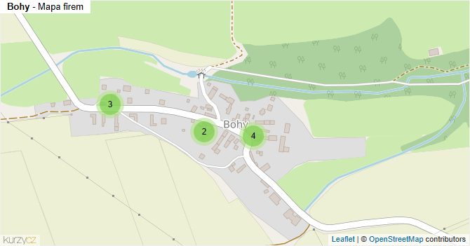 Bohy - mapa firem