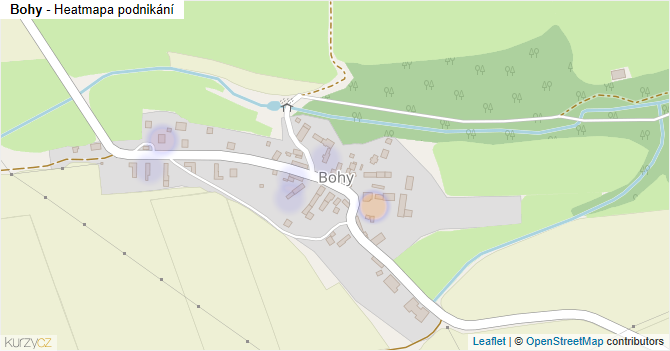 Bohy - mapa podnikání