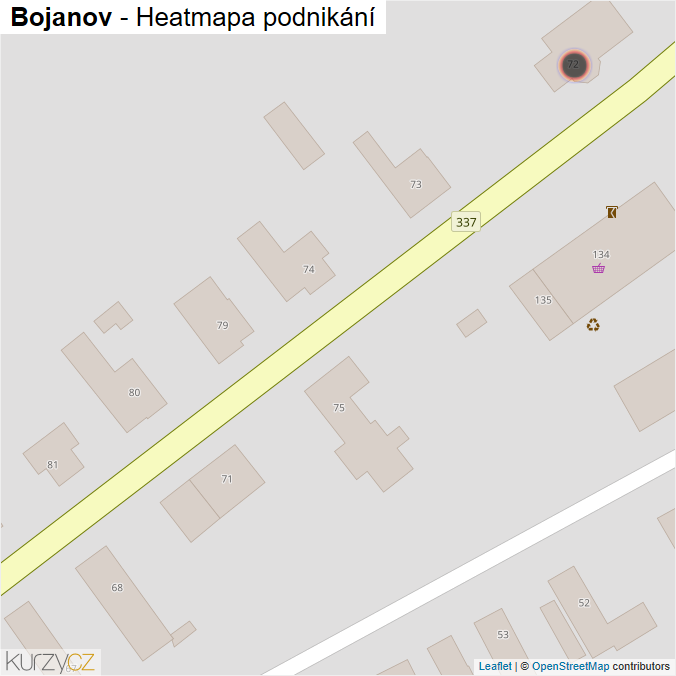 Mapa Bojanov - Firmy v obci.
