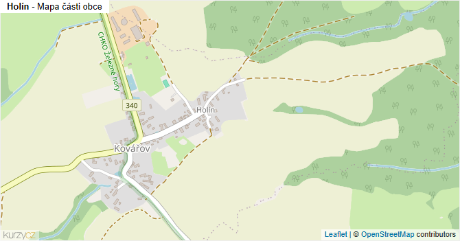 Holín - mapa části obce