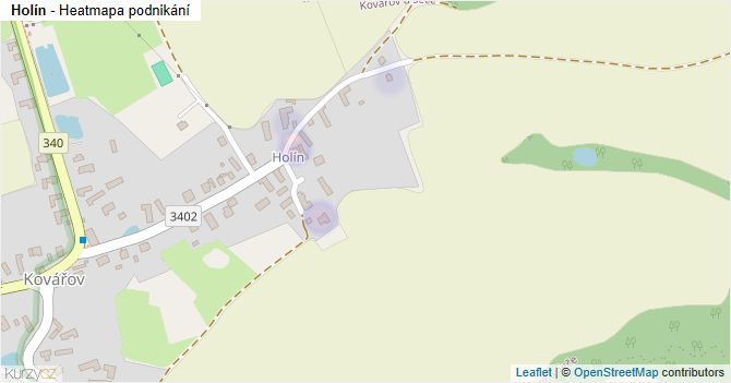 Holín - mapa podnikání