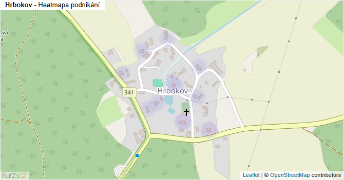 Hrbokov - mapa podnikání