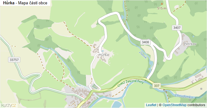 Hůrka - mapa části obce