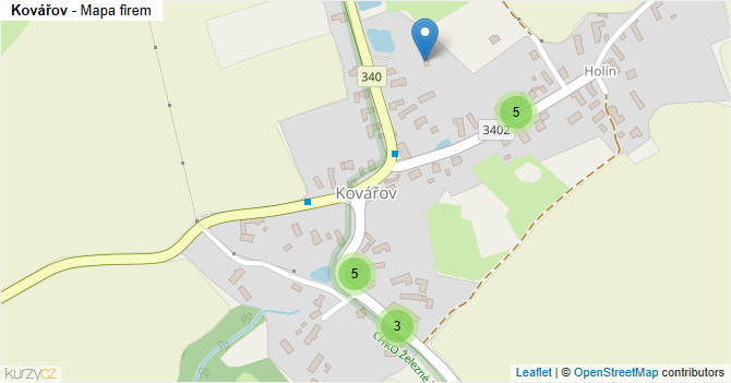 Kovářov - mapa firem