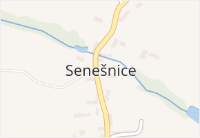 Senešnice v obci Bojanovice - mapa části obce