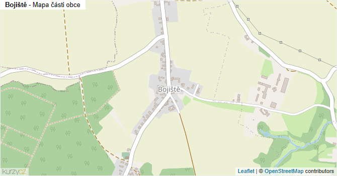 Bojiště - mapa části obce