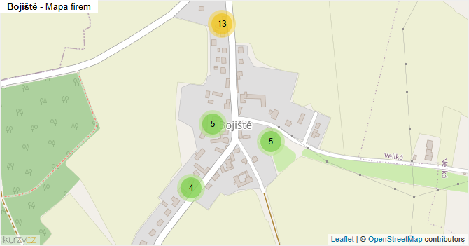Bojiště - mapa firem