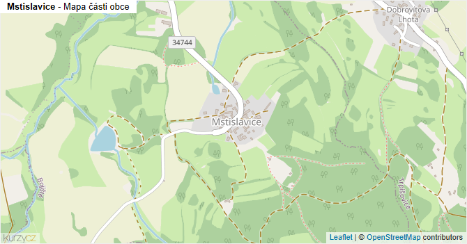 Mstislavice - mapa části obce