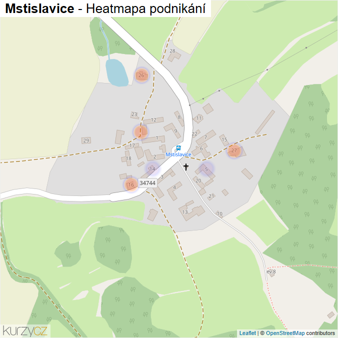 Mapa Mstislavice - Firmy v části obce.