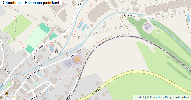 Chmelnice - mapa podnikání