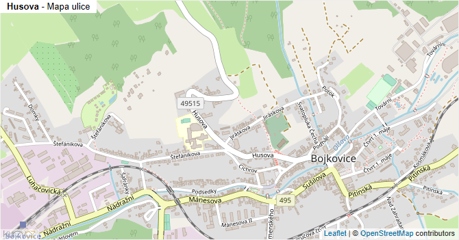 Husova - mapa ulice