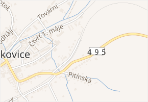 Kosmákova v obci Bojkovice - mapa ulice