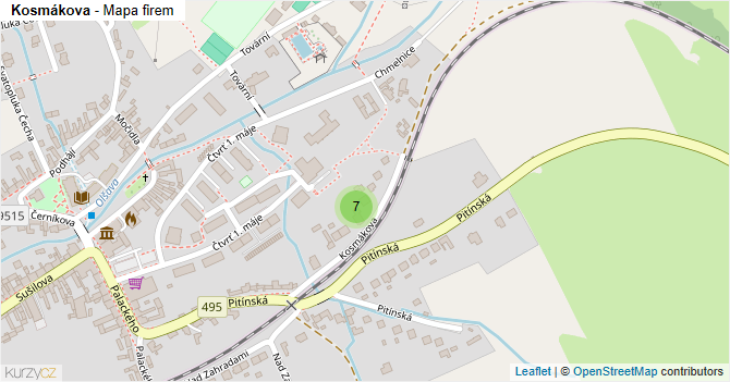 Kosmákova - mapa firem