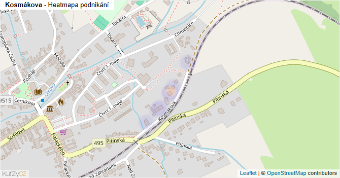 Kosmákova - mapa podnikání